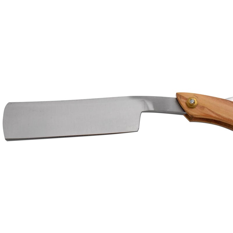 Old Ram Straight Razor | Straight Edge-Razor Wood Handle- Sharp | High Hardness Stainless Steel Cutthroat Straight Edge Blade | Barber Razor (222) - Image 3